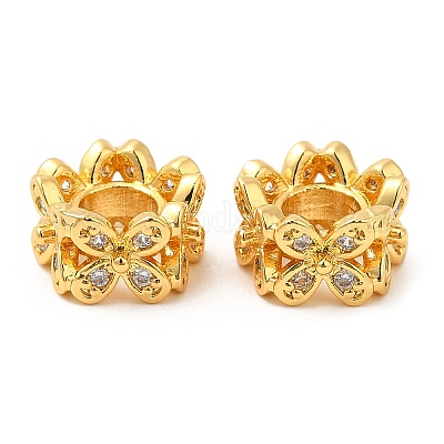 Латунные микро проложить Цирконий Европейский бисером KK-I705-19G-1