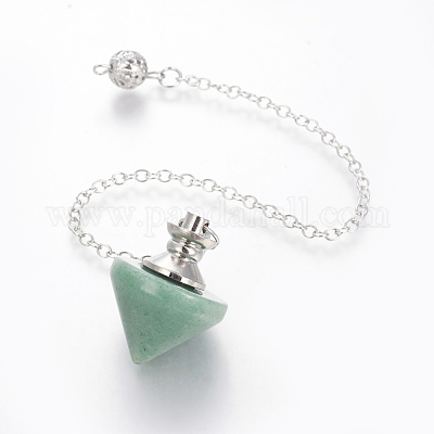 Натуральный зеленый авантюриновый конус биолокационные маятники G-G771-D07-1