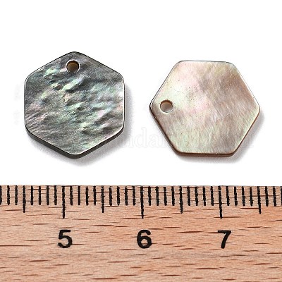 Подвески из натуральной черной ракушки&nbsp;SSHEL-D084-08A-1