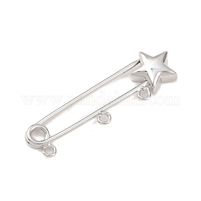 Фурнитура для броши в форме звезды из латуни KK-Z132-01P-02-1