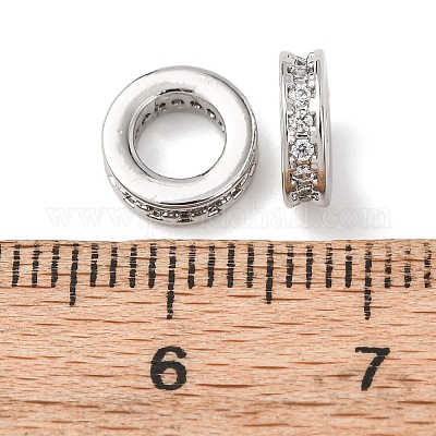 Латунь микропаве прозрачный кубический цирконий европейский бисер KK-A279-17P-1