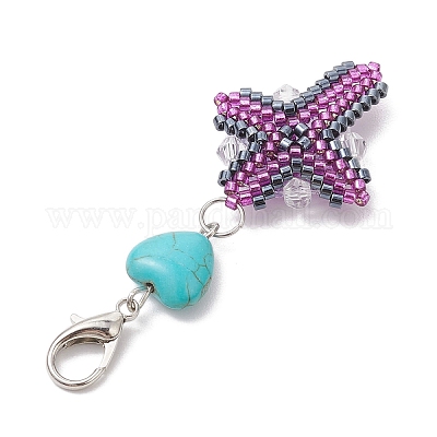 Подвеска в форме креста из стекла и смолы HJEW-MZ00073-1