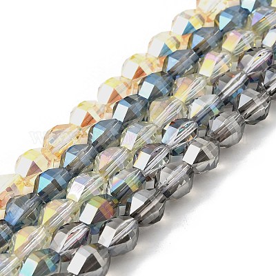 Стеклянные бусины с гальваническим покрытием  EGLA-L045-H-1