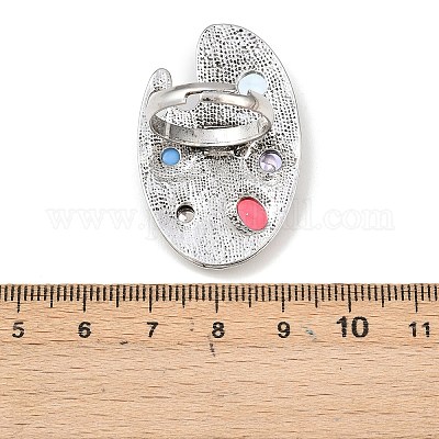 Регулируемый сплав с кольцами для пальцев из смолы RJEW-Z120-01AS-1