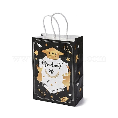 Прямоугольные бумажные пакеты на тему выпускного CARB-F012-01C-1