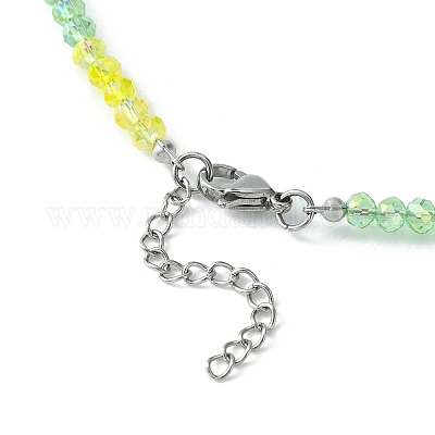 Круглое колье из стеклянных бусин NJEW-JN04318-1