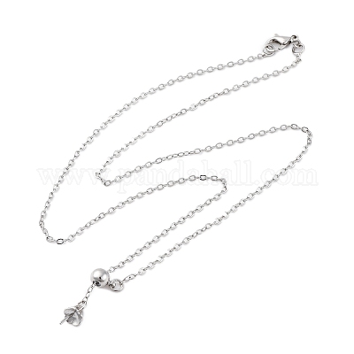 Ожерелья-цепочки из латуни для женщин NJEW-D302-58P-1