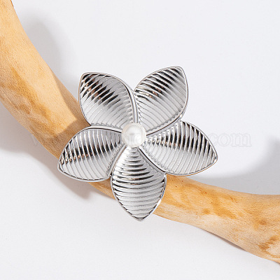 Кольца из нержавеющей стали с цветком для женщин AN3798-4-1