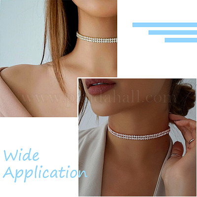 4 ярд двухцветных латунных цепочек со стразами CHC-CD0001-04-1