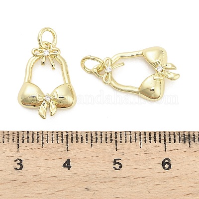 Латунные микро проложить кубического циркония подвески KK-H527-06B-G-1