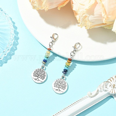 Подвески из сплава «Древо жизни» HJEW-JM01383-01-1