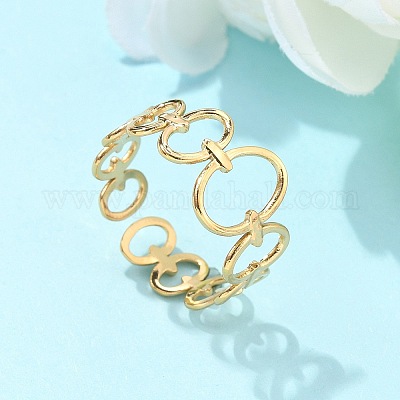 Ионное покрытие (IP) регулируемые кольца для пальцев из нержавеющей стали 304 RJEW-L102-05G-1