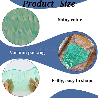 10 ярд прозрачного полиэстерового кружева с плиссировкой OCOR-GF0004-74D-1