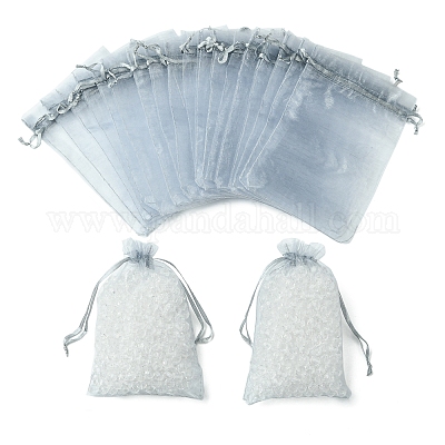 50 шт. мешочки из органзы для хранения ювелирных изделий OP-FS0001-05G-1