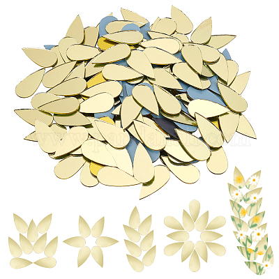 150 шт. стеклянные кабошоны в форме капли DIY-OC0001-39B-1