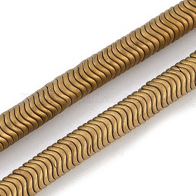 Гальванические нити из синтетических немагнитных гематитовых бусин G-H020-M01-27-1