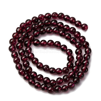 Гранат природный бисер нитей G-C226-A01-4mm-1