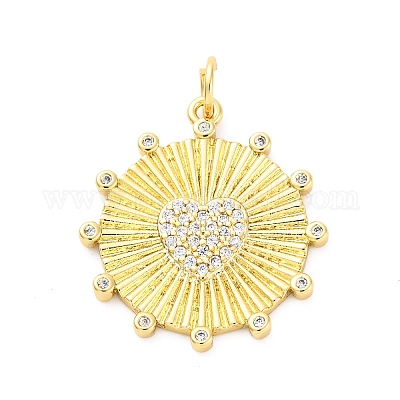 Латунные микро проложить кубического циркония подвески KK-D325-61G-02-1