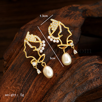 Винтажный комплект серег с подвеской из серебра s925 и жемчугом королевы для женщин UP7038-1