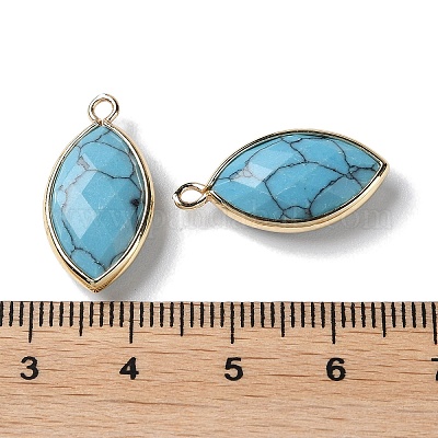 Синтетические бирюзовые подвески G-B009-01G-Y-1