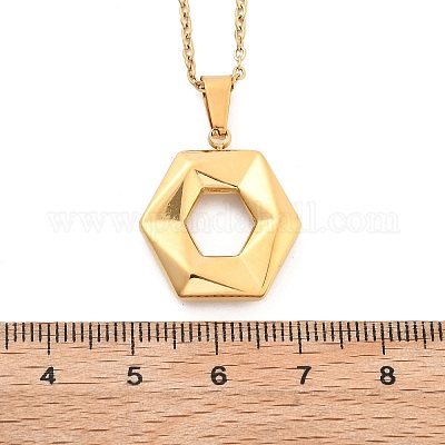 Геометрические подвески из нержавеющей стали 304 для женщин NJEW-S439-04B-G-1