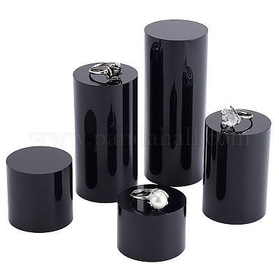 Round Black Acrylic Display Pedestal - Stand