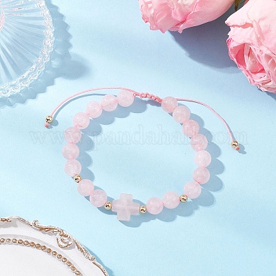 Женские плетеные браслеты из бусин из натуральных смешанных драгоценных камней BJEW-JB12212-1