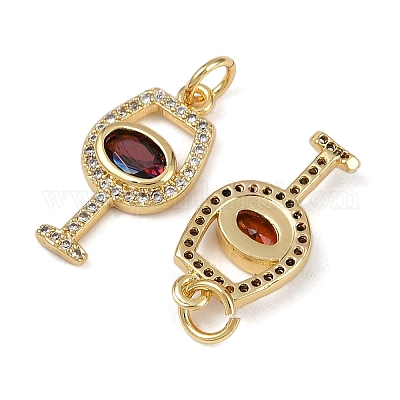 Латунные микро проложить кубического циркония подвески KK-I358-075G-1