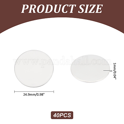 40 шт. кабошоны из нержавеющей стали 304 STAS-UN0056-64-1