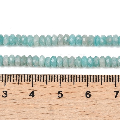 Природных амазонит бисер нитей&nbsp;G-B175-A08-2x4mm-1