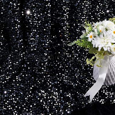 2 ярд бархатной ткани с пайетками&nbsp;AJEW-DC0001-87A-1