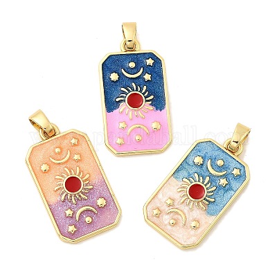 Латунь эмаль подвески KK-C134-34A-G-1