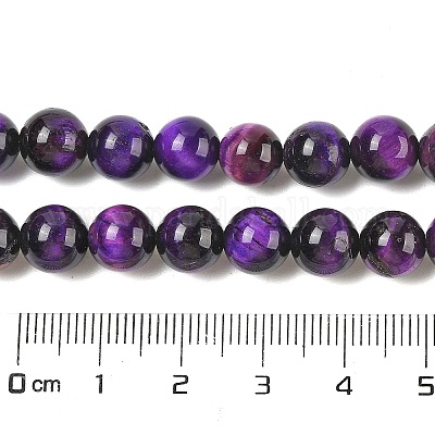 Нити из натуральных бусин тигрового глаза высшего качества G-B133-A02-6MM-04-1