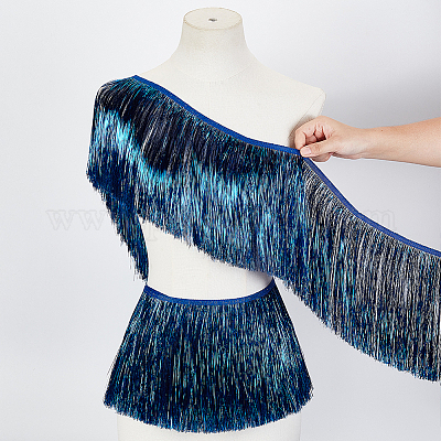 Отделка полиэфирной лентой с кисточкой OCOR-WH0082-229B-1