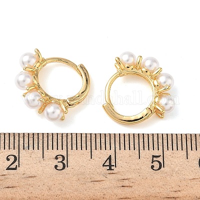 Круглые серьги-кольца из латуни EJEW-D337-17G-1