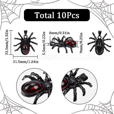 10 шт. стеклянные подвески на тему Хэллоуина FIND-SC0005-95-1