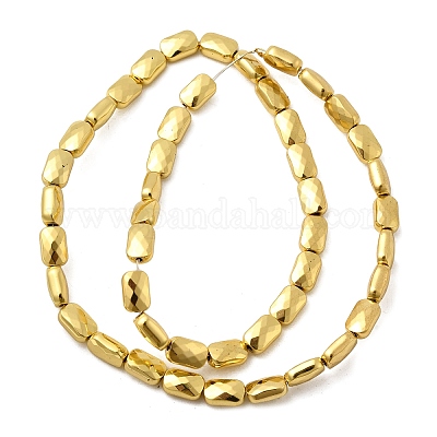 Стеклянные бусины с гальваническим покрытием  EGLA-F166-18-1