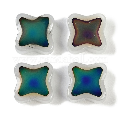 Двухцветные стеклянные бусины для настроения GLAA-Z007-08C-1