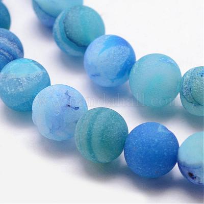 Chapelets de perle en agate géode druzy naturelle&nbsp;G-K166-09-8mm-06-1
