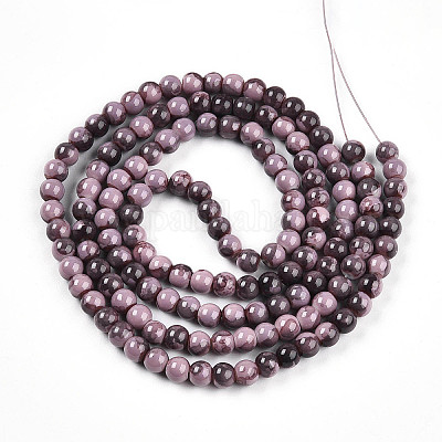 Выпечка окрашенные стеклянные бусины пряди X1-DGLA-N003-6mm-C09-1