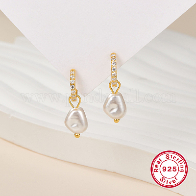 925 серьги-кольца из стерлингового серебра с микропаве из кубических цирконий BN9515-1-1