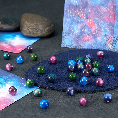 5 пакетик 5 цвета непрозрачных сверкающих звездочек из смолы RESI-TA0001-86-1