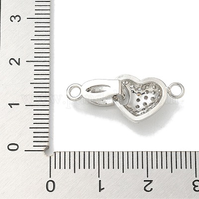 Стойка металлизированное сердце латунь складные застежки KK-L224-093P-1