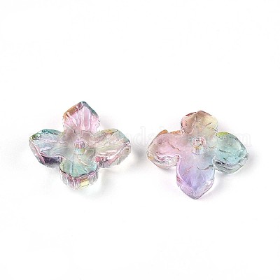 Расписные прозрачные стеклянные шапочки для запекания DGLA-N014-04E-1