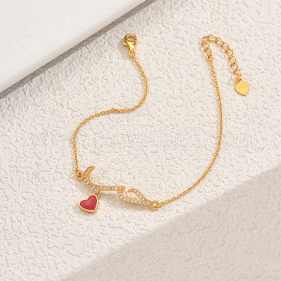 Модный женский браслет с подвеской в виде сердца из серебра s925 с цирконом YZ3999-1