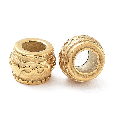 Ионное покрытие (IP) 304 нержавеющая сталь европейские бусины STAS-Z015-26G-1