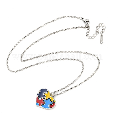 201 ожерелье из нержавеющей стали с цепочкой NJEW-G138-07P-1