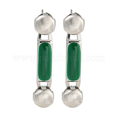 Серьги-гвоздики из нержавеющей стали 304 с эмалью EJEW-S229-15P-08-1