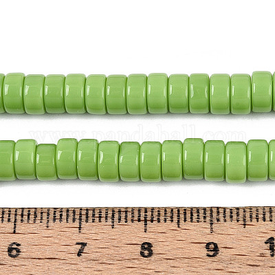 Непрозрачные сплошные цветные стеклянные бусины GLAA-N026-3x6mm-07-1