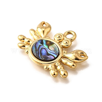 Подвески из натуральной ракушки пауа из нержавеющей стали 304 STAS-C122-21A-01G-1